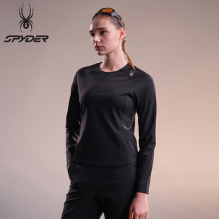 SPYDER蜘蛛26新品春夏女子透气亲肤长袖圆领T恤02TO26121KW