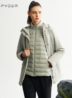 SPYDER蜘蛛户外三合一夹克女士羽绒内胆保暖外套女夹克24MR222W