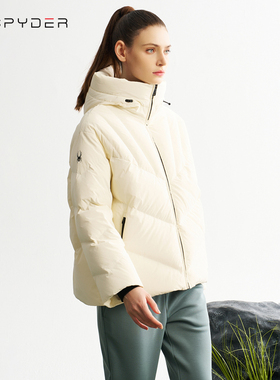 SPYDER蜘蛛短款廓形羽绒服女鹅绒加厚保暖面包服羽绒衣24MF216W