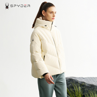 SPYDER蜘蛛短款 廓形羽绒服女鹅绒加厚保暖面包服羽绒衣24MF216W