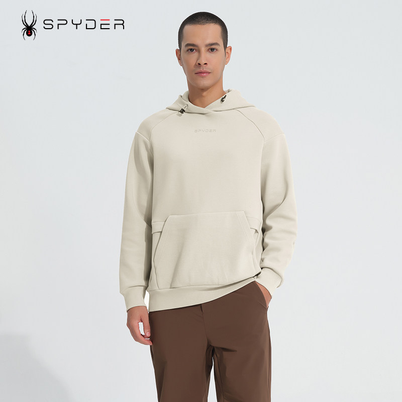 SPYDER蜘蛛休闲运动连帽卫衣男宽松套头帽衫内搭高端潮牌23CF309M