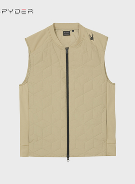 SPYDER蜘蛛男士新款休闲运动马甲舒适坎肩保暖无袖外套男23CF201M