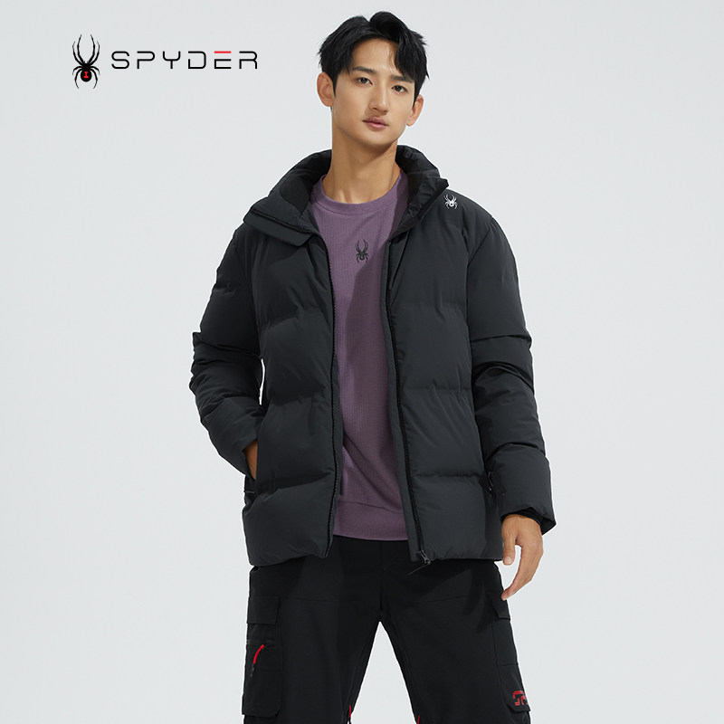 spyder蜘蛛男士羽绒服加厚保暖防雨雪面料防污潮牌外套22cf225m