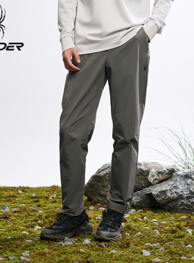 SPYDER蜘蛛新品休闲长裤男潮修身黑色运动舒适显瘦直筒裤25MF525M