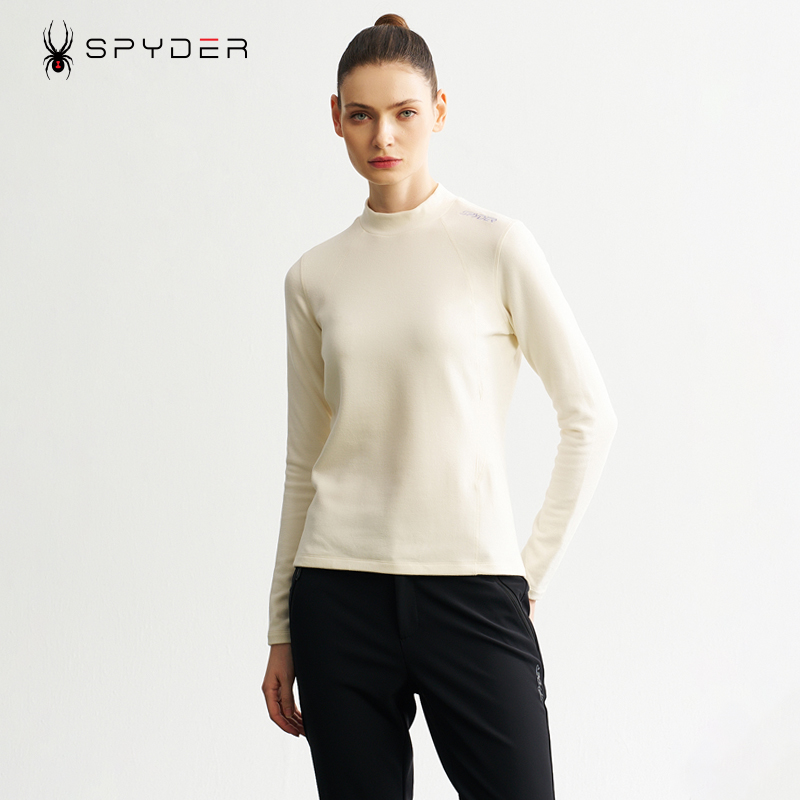 SPYDER蜘蛛秋季新品女士轻薄款抓绒舒适户外打底长袖卫衣24CF420W