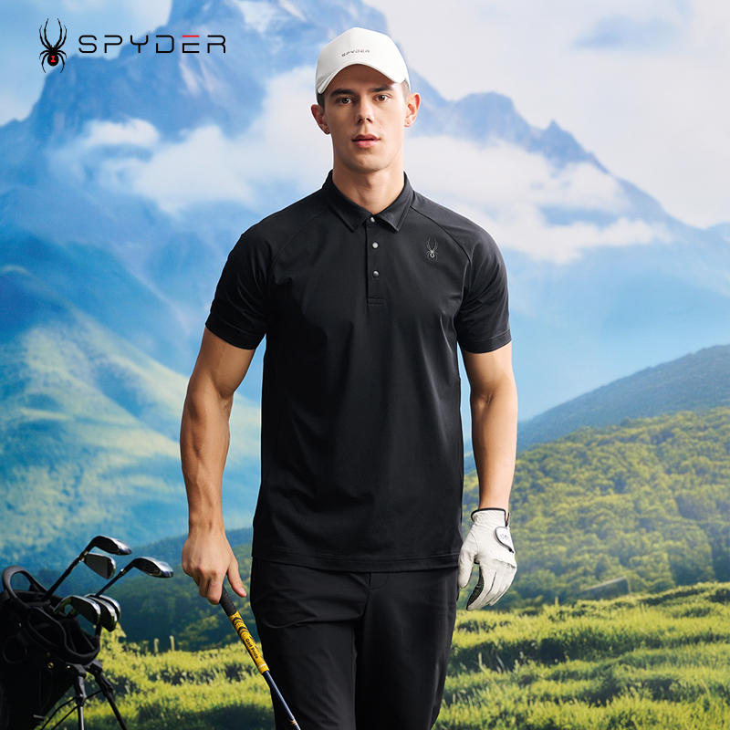 SPYDER蜘蛛男士短袖polo衫户外运动休闲吸湿速干上衣25CS409M