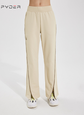 SPYDER蜘蛛休闲裤女显瘦直筒裤宽松阔腿裤长裤垂感裤子潮23CF516W