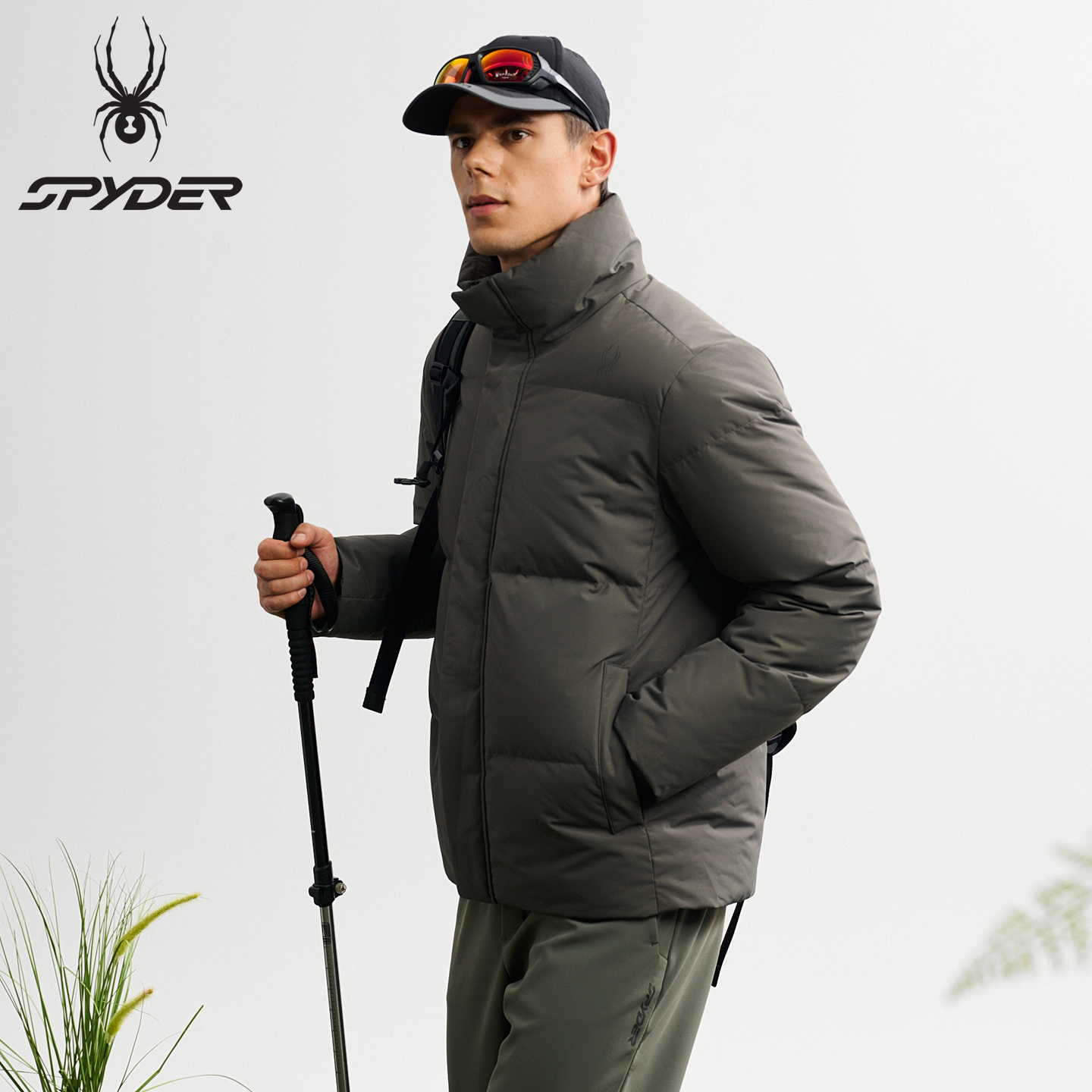 SPYDER蜘蛛羽绒服男新款鹅绒夹克户外防水保暖防寒外套25MF249M