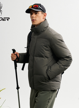 SPYDER蜘蛛羽绒服男新款鹅绒夹克户外防水保暖防寒外套25MF249M