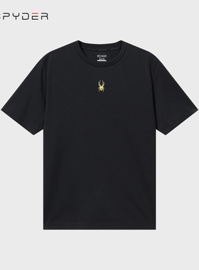 SPYDER蜘蛛休闲t恤男新款透气健身短袖运动上衣24ES481M