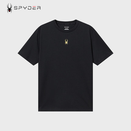 SPYDER蜘蛛休闲t恤男新款透气健身短袖运动上衣24ES481M