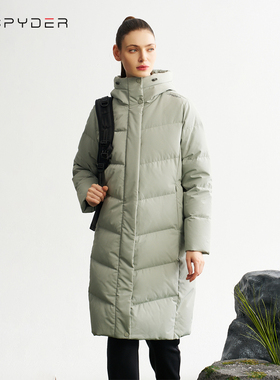 SPYDER蜘蛛户外运动长款羽绒服鹅绒长羽绒棉服保暖潮24MF208W
