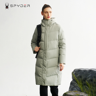 SPYDER蜘蛛户外运动长款羽绒服鹅绒长羽绒棉服保暖潮24MF208W