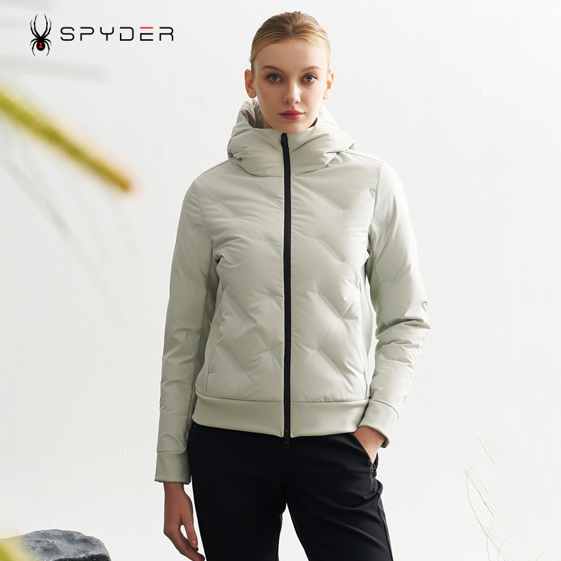 SPYDER蜘蛛新品户外休闲短款羽绒服女轻薄款鹅绒羽绒外套24CF212W