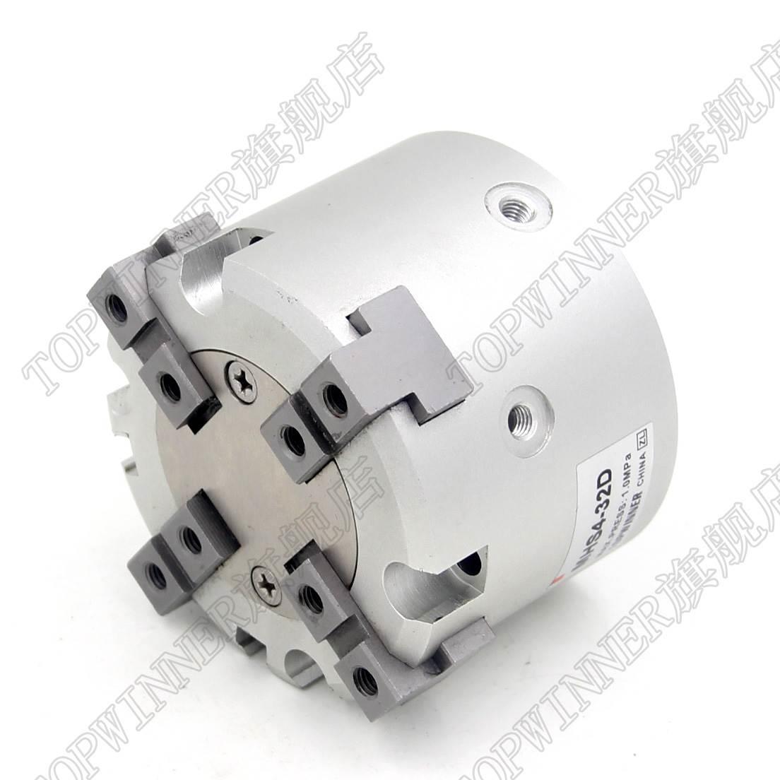 气动四爪气动卡盘手指MHS4-16D-20D-25D-32D-40D-50D-63D圆柱夹爪