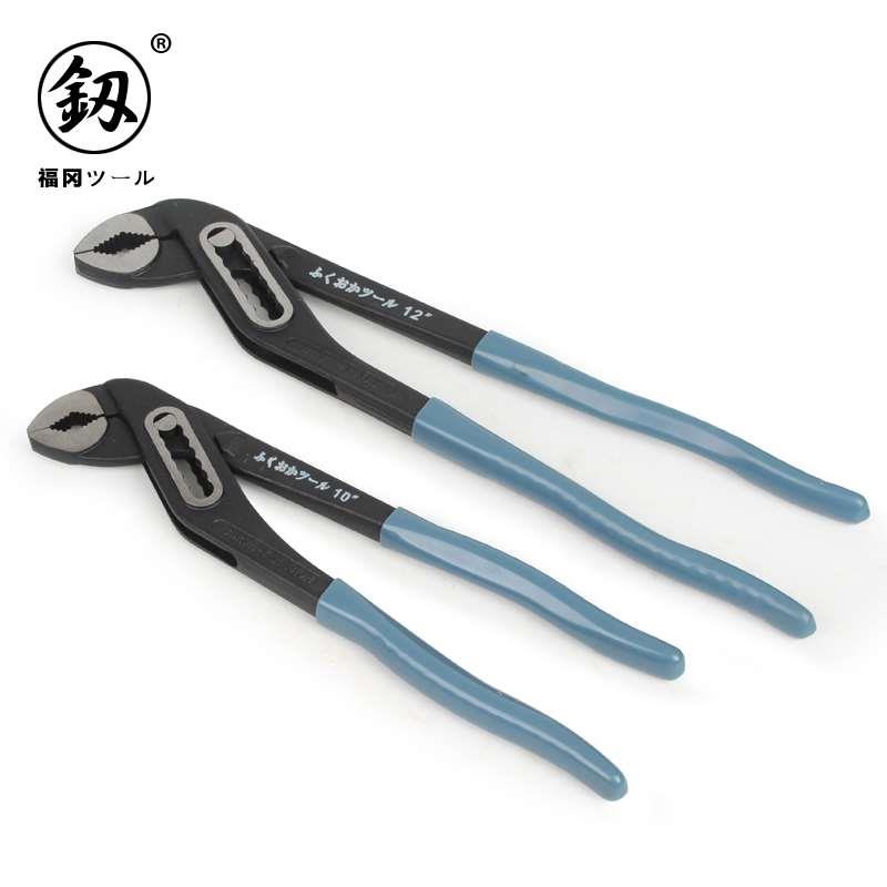 日本福冈 水泵钳可调试多功能水管活动扳手管钳水暖工具大力钳子