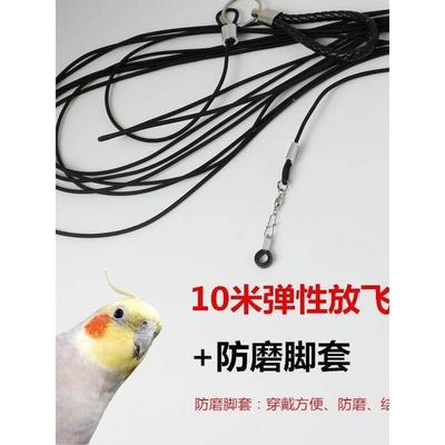 /嘟嘟鹦鹉放飞绳不伤脚超轻训练绳虎皮玄凤八哥脚环脚链遛鸟飞行