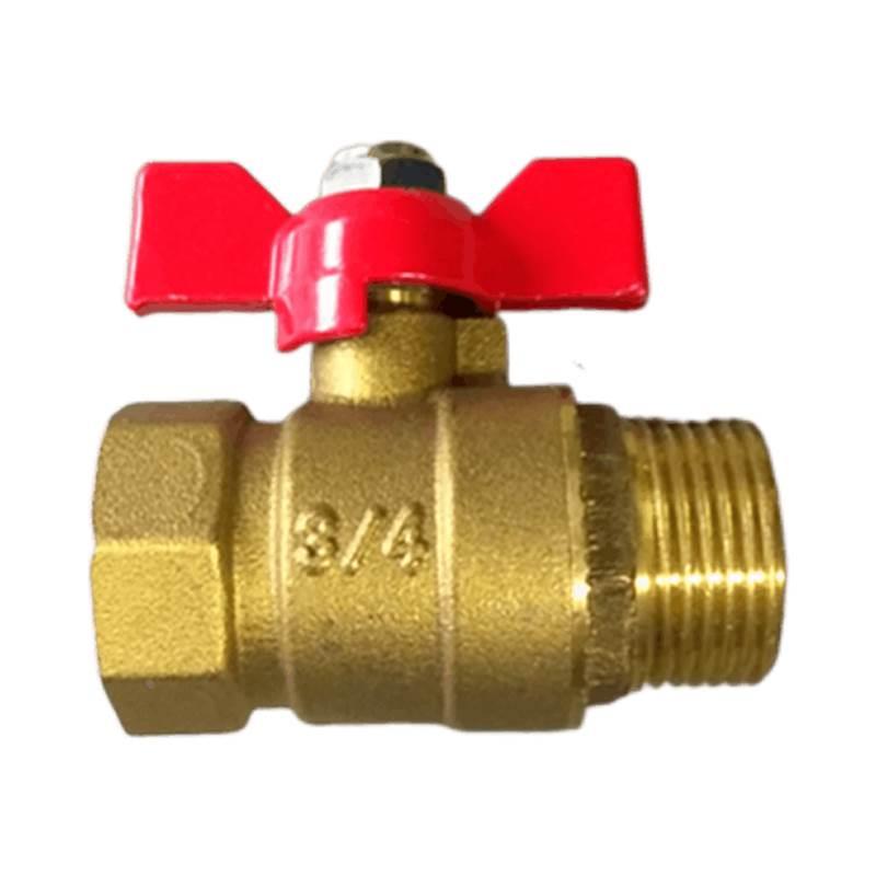 加厚4分内外丝碟柄铜球阀2分3分DN15蝴蝶柄直通阀 气阀 水阀开关