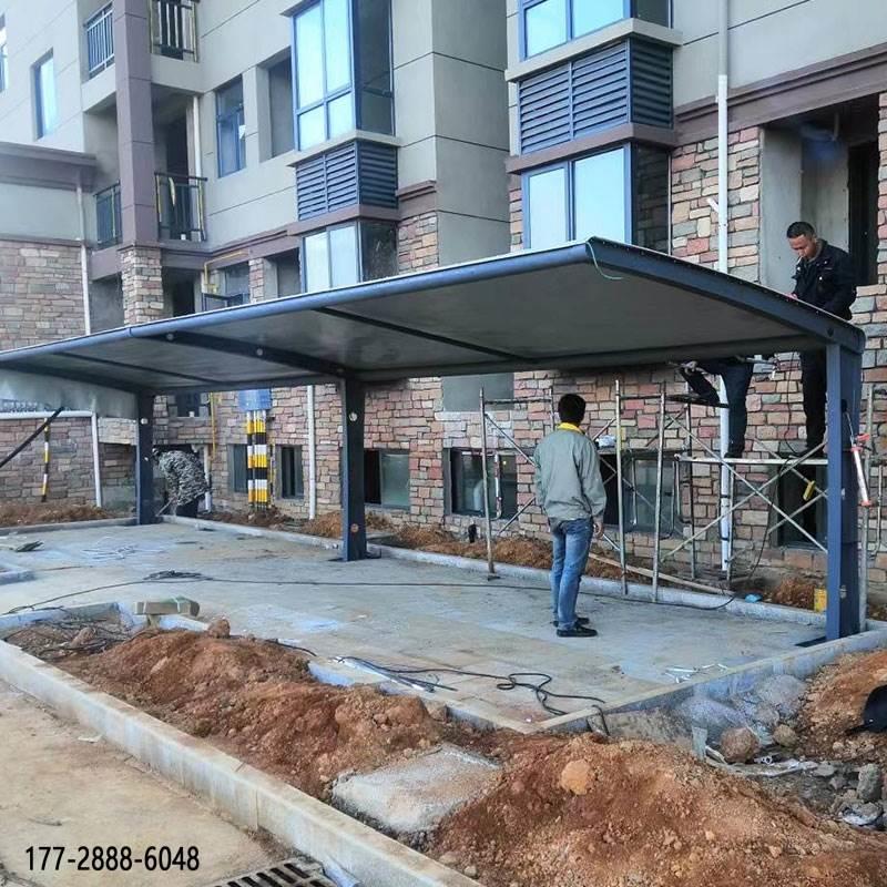 雨棚小区门口充电桩膜结构停车棚家用自行车电瓶电动车户外汽车棚