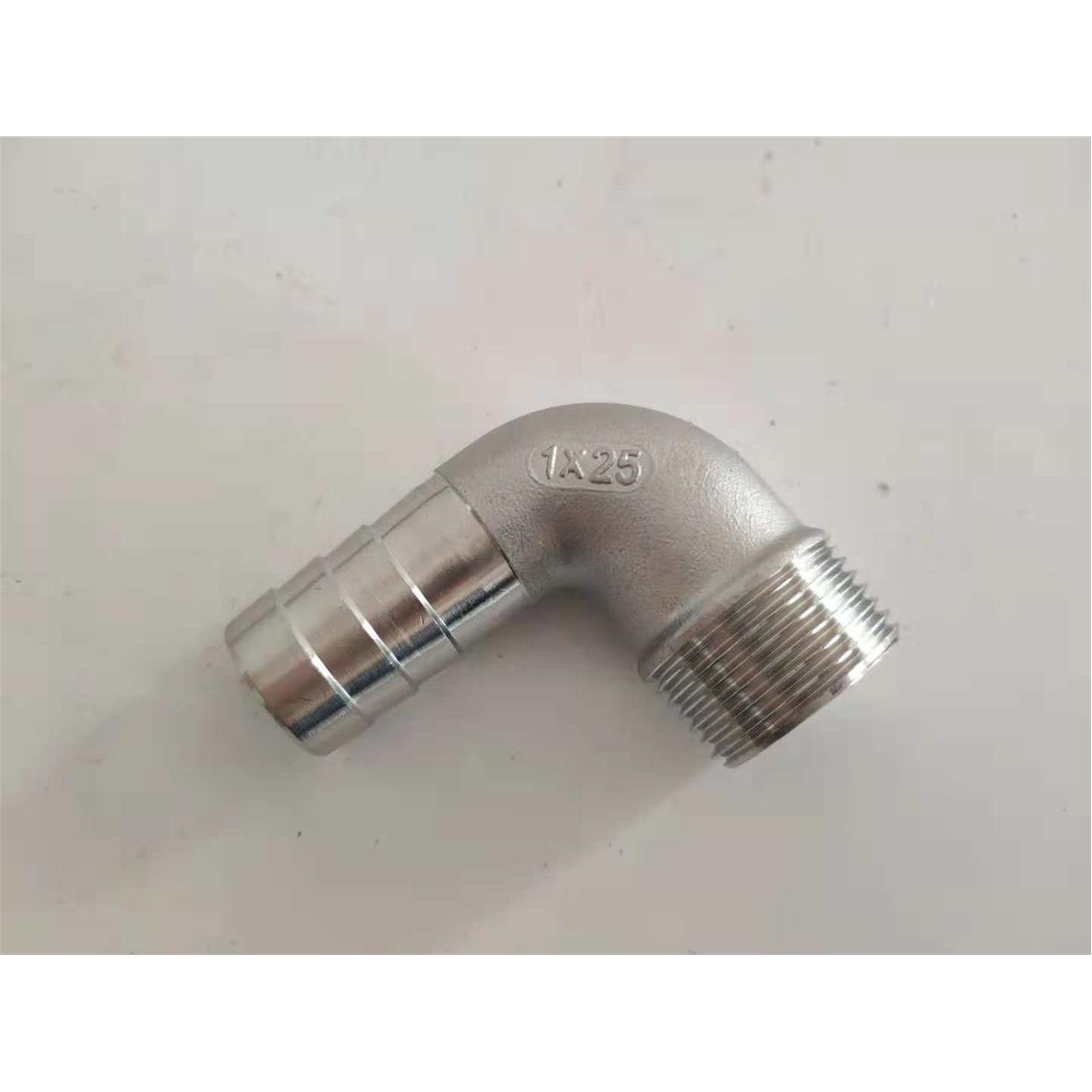 304不锈钢弯头外丝弯头90度外丝水管接头4分6分1寸DN15DN20DN25