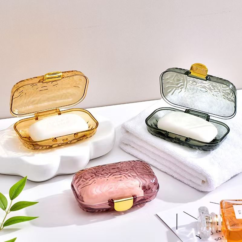 2025新款沥水皂盒外出便捷旅行带盖轻奢防滑卡扣皂托小号香皂盒