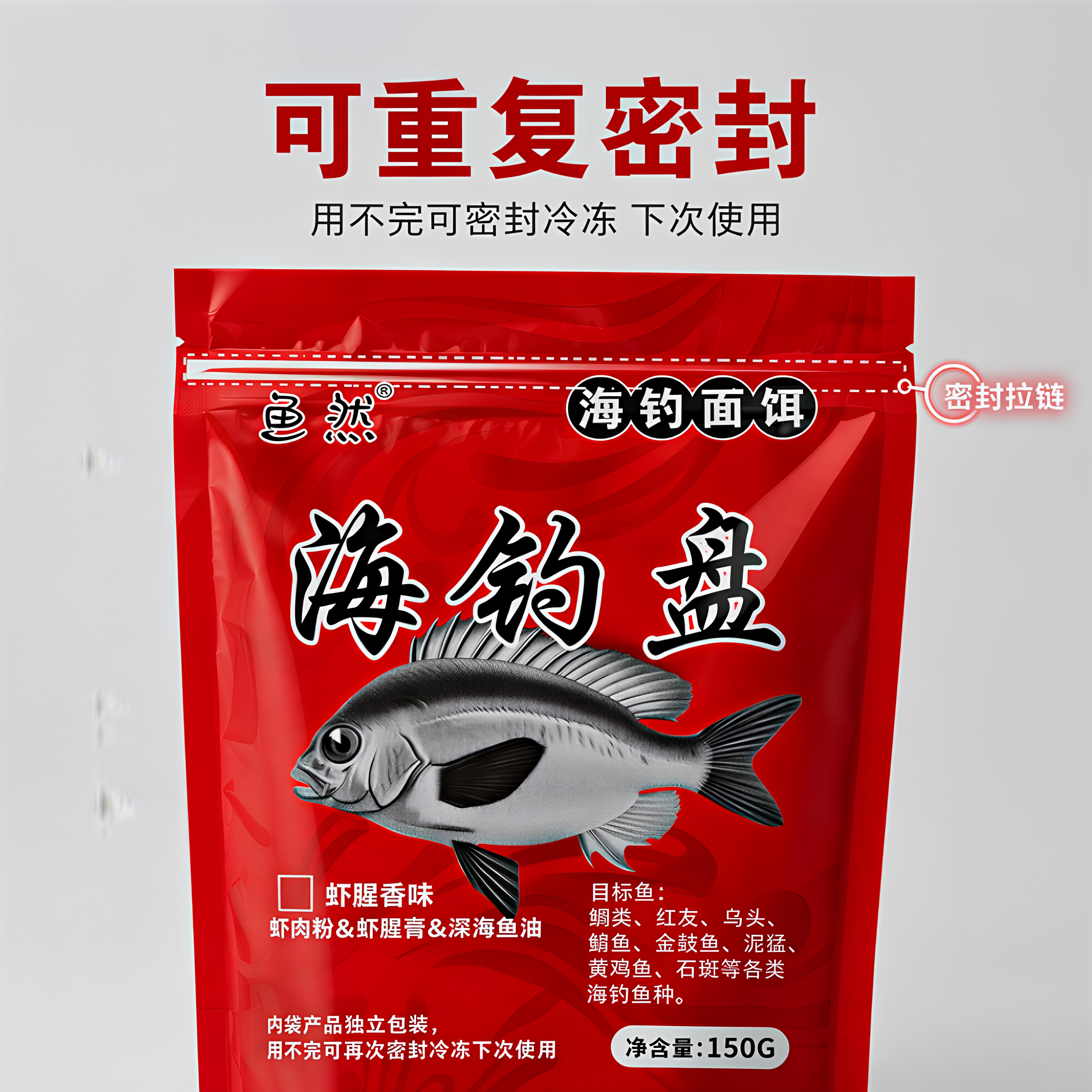 鱼然海钓虾腥香面饵南极虾味