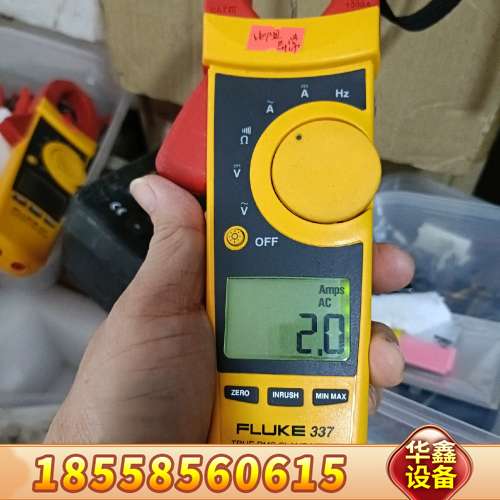 Fluke337钳表，。缺电池盖，通电可以开机，