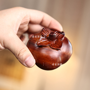 香樟木雕柿子装饰摆件实木实心雕刻中式客厅玄关入户礼物装饰摆设