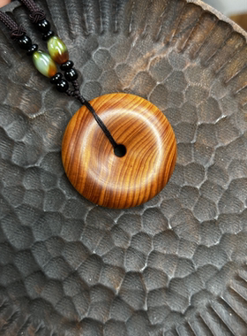 太行山陈化崖柏挂件吊坠48MM手把玩件挂绳车挂配饰男女高油性老料