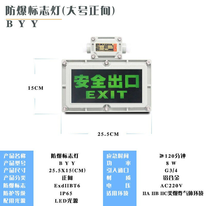 LED防爆双头应急灯BCJ标志灯疏散灯安全出口消防应急灯LED防爆安