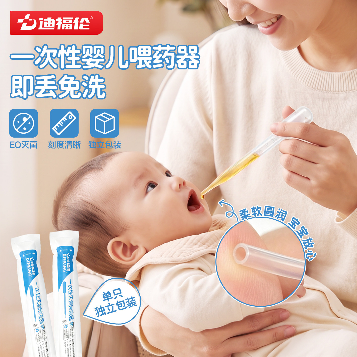 迪福伦婴儿防呛灭菌滴管喂液神器图片
