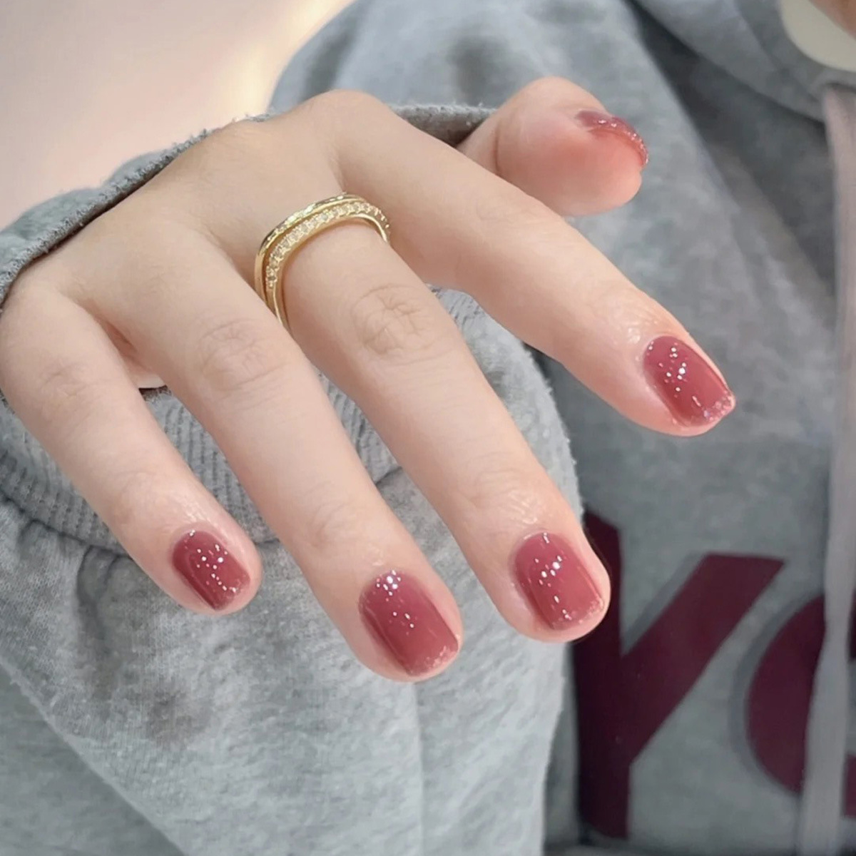 买二送一冰透粉紫穿戴甲美甲