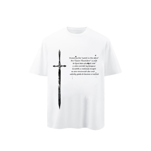 清仓特价!300g新疆长绒棉剑与蔷薇印花加固螺纹cleanfit百搭短袖