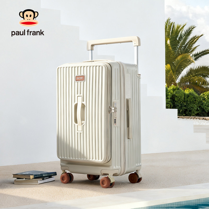 大嘴猴侧开盖登机行李箱女20寸前置开口旅行密码大容量拉杆箱子24