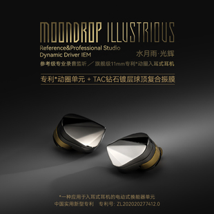 HiFi耳机 钻石镀层旗舰级单动圈入耳式 水月雨 光辉illustrious