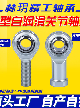气缸球头鱼眼轴承杆端关节向心钢对钢SI3/4/5PK接头