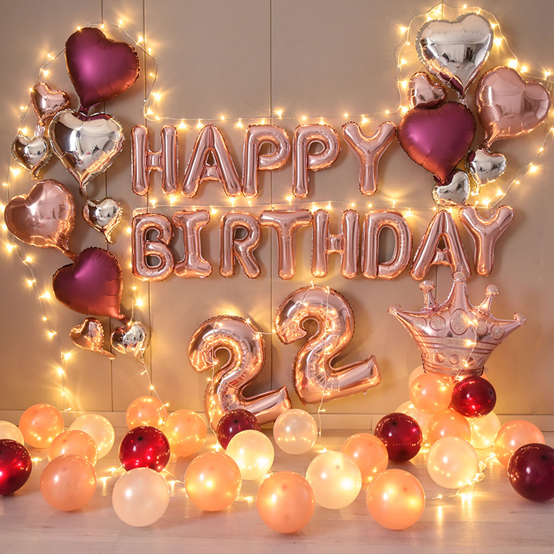 网红男孩女生日装饰场景布