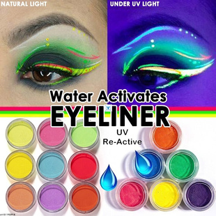 21 Colors Water Activated Eyeliner UV Light Neon Pastels