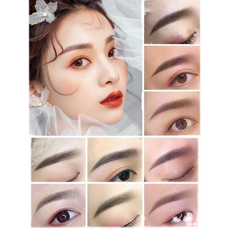半永久眉眼唇纹绣广告图美容院装饰挂画美k甲美睫纹身宣传海报贴