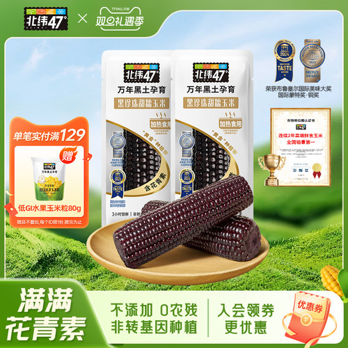北纬47黑糯鲜食新玉米富含花青素