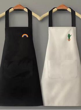 日本muI围裙家用厨房防水防油可爱男女围腰2025新款进口工作服