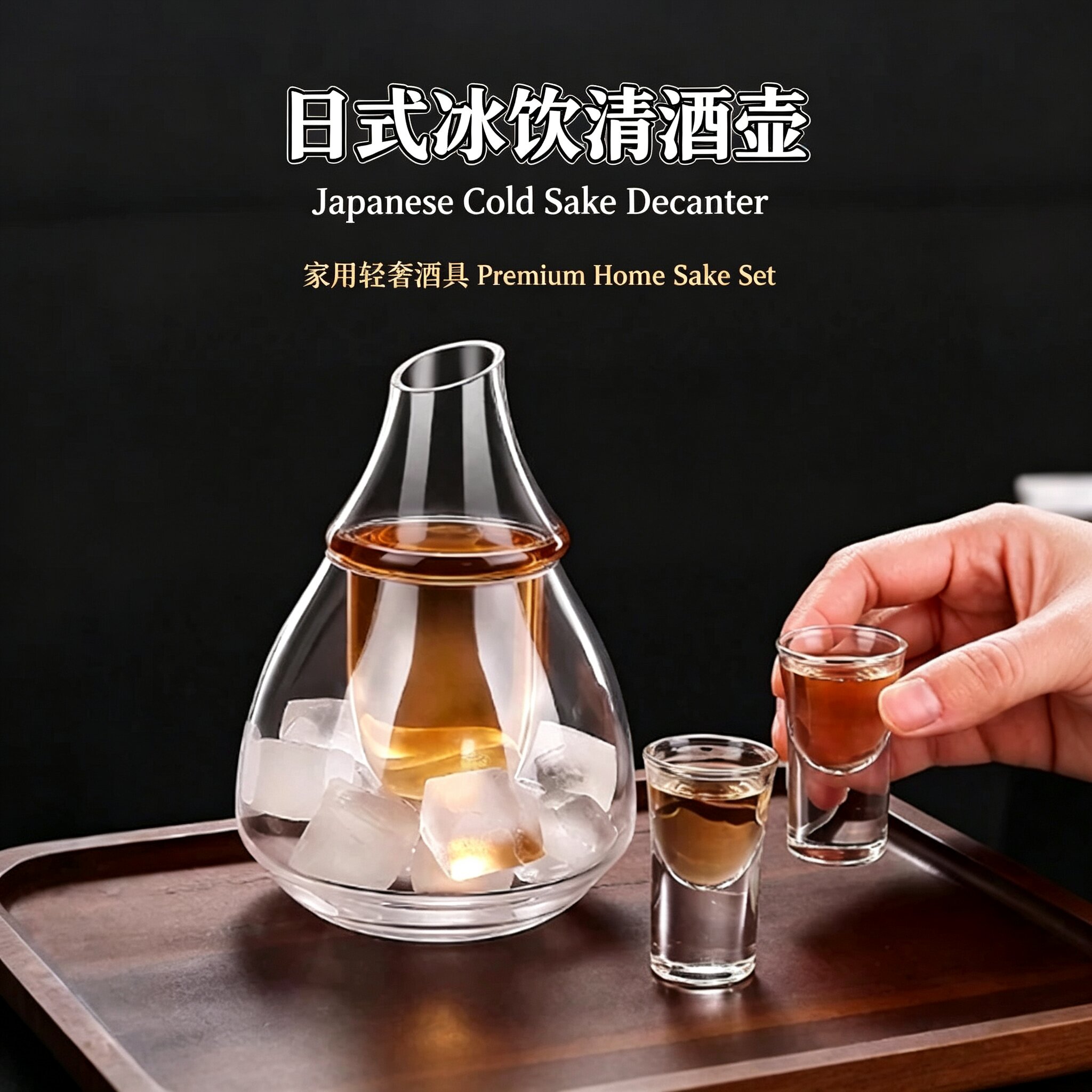 透明高级感日式冰酒壶套装图片