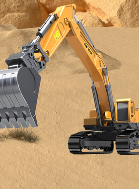 儿童合金挖掘机孩子工程车小挖机挖土机吊车3岁4仿真模型男孩玩具