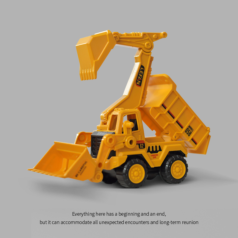 惯性车玩具小汽车男孩儿童仿真工程车挖掘机推土机翻斗车模型益智