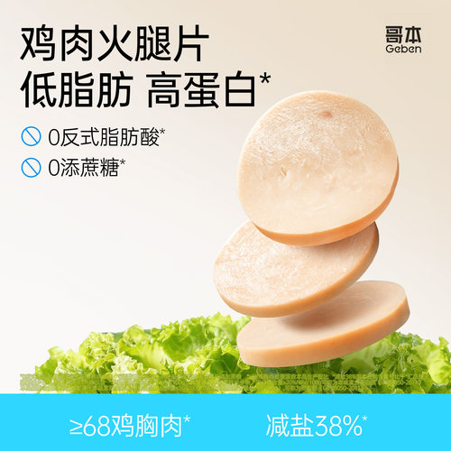 低脂鸡肉火腿片三明治