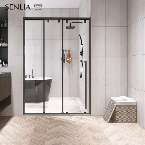圣莉亚淋浴房一体式三联动移门