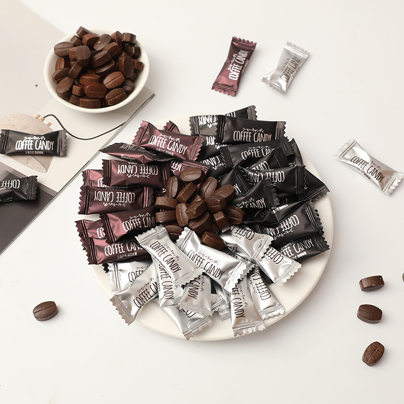 即食咖啡糖黑咖啡味正品网红零食coffee candy糖果散装非提神醒脑