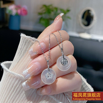 925银十字链女香港正生皇冠项链