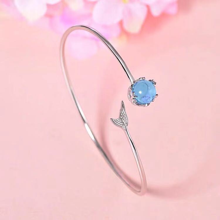 S999手镯纯银人鱼女银镯足银镯子