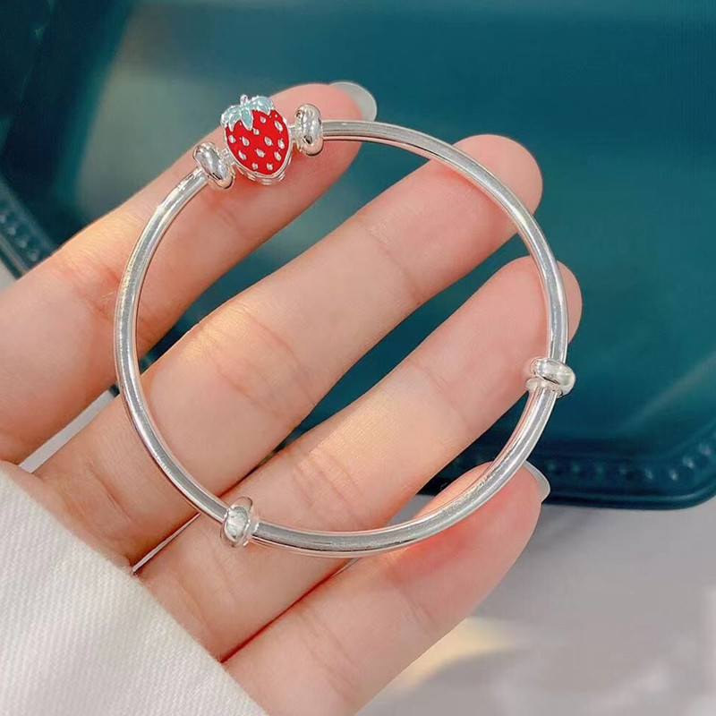 9999纯银宝宝儿童小孩实心手镯